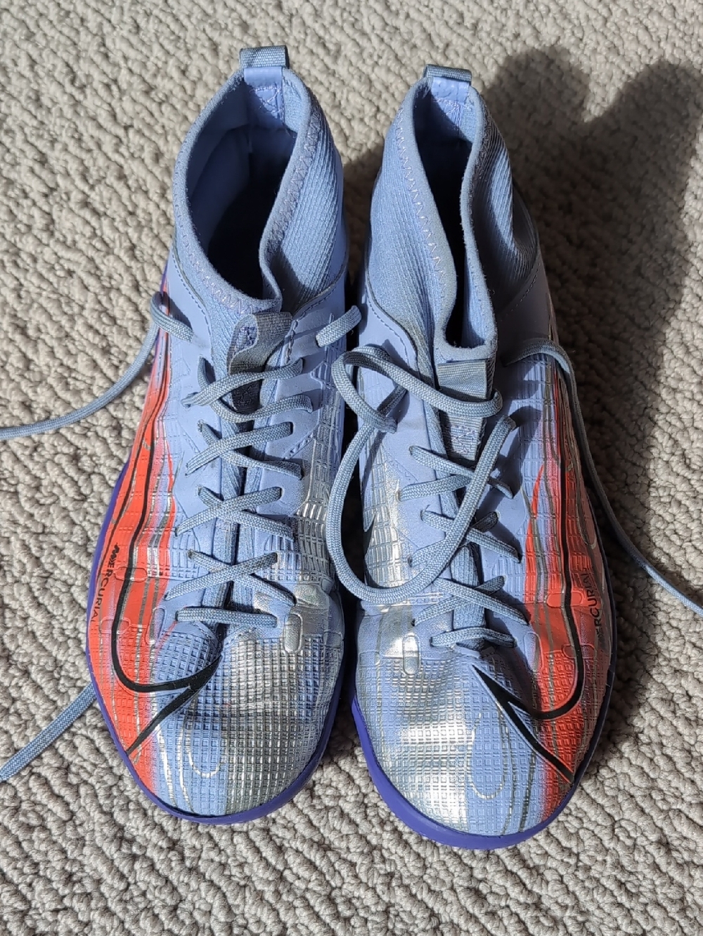Nike Lavender Red Mercurial Indoor Soccer Cleats